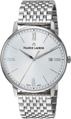 Maurice Lacroix Men's 'Eliros' Swiss Quartz Stainless Steel Casual Watch, Color -Toned (Model: EL1118-SS002-110-2)