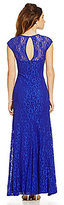 Thumbnail for your product : B. Darlin Cap-Sleeve Lace Gown