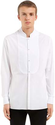 Alexander McQueen Mandarin Collar Cotton Poplin Shirt