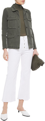 James Perse French Cotton-terry And Ribbed Jersey Jacket