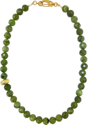 18K Gold Vermeil Long Jade Boule Necklace