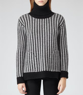 Thumbnail for your product : Reiss Amie TEXTURED TWO-TONE JUMPER
