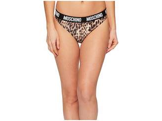 Moschino Leopard Print Thong Women's Underwear