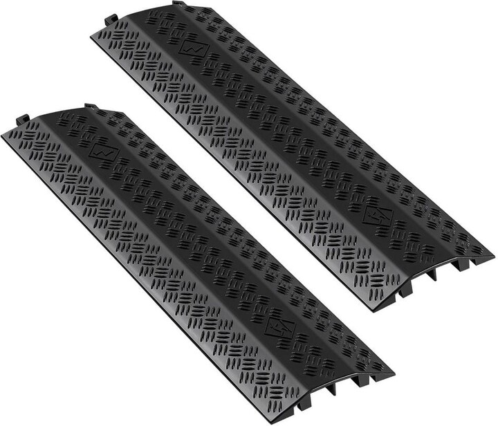 SVOPES Drop Over Cable Protector, 17,500 lbs. /Axle Load Capacity, Durable Cable and Hose Ramp, Floor Cord Cover