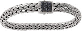 Thumbnail for your product : John Hardy Classic Chain 7.5mm Medium Braided Silver Bracelet, Black Sapphire