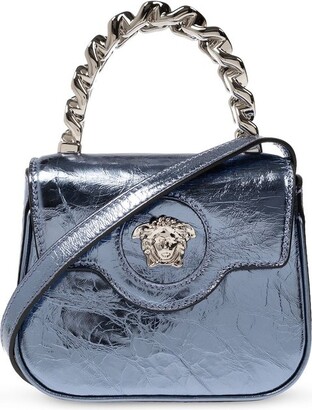 Versace, Bags, Versace 9v69 Sportigo Cornflower Blue Hand Bag Milano  Italy Excellent S