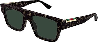Gucci Men's Subtle Web 53mm Square Sunglasses