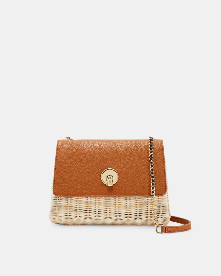 Ted Baker ELAVA Straw circle lock cross body bag ShopStyle