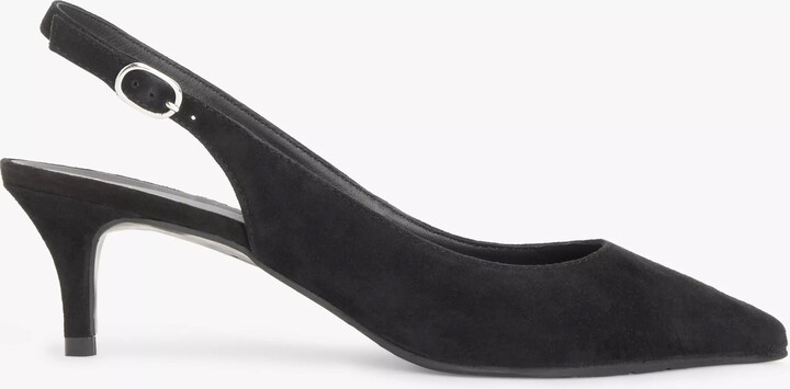John Lewis Partners Greece Kitten Heel Slingback Court Shoes