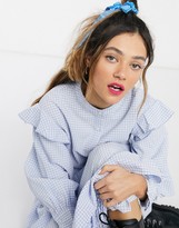 Thumbnail for your product : Little sunny bite long sleeve midaxi dress with frills in gingham