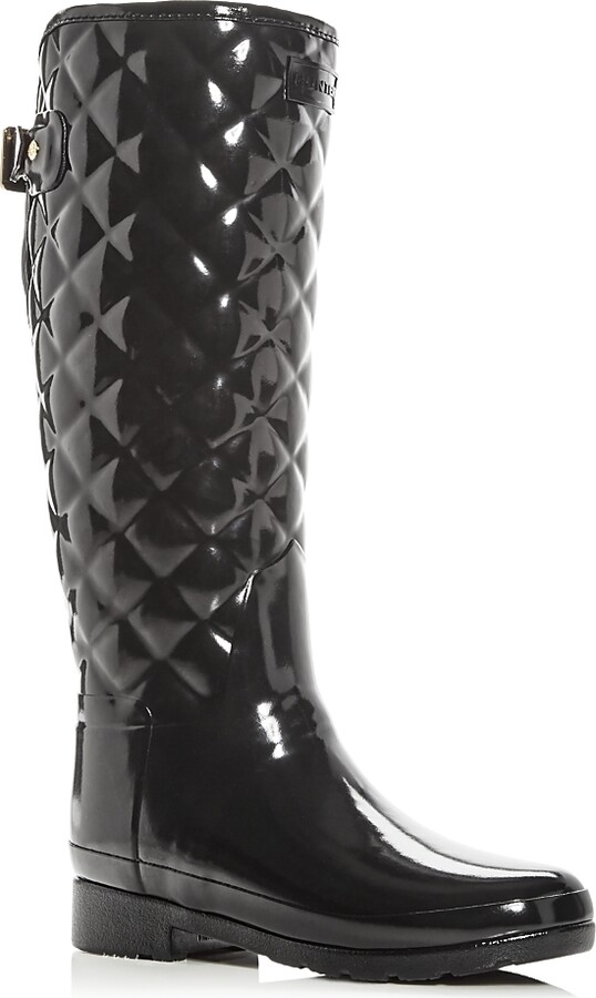 Hunter Women's Refined Gloss Quilted Rain Boots