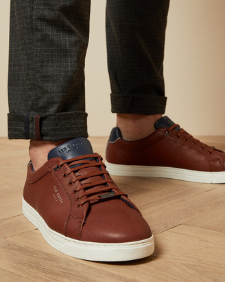 Thwally soft leather trainers clearance
