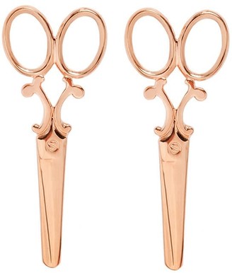 Mocola Scissor Earrings In Rose Gold