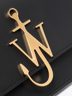 J.W.Anderson Black calfskin leather Anchor logo cross body bag