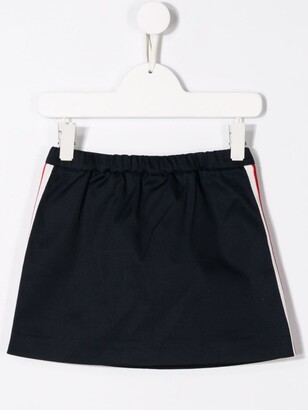 Gucci Children Side Stripes Denim Skirt