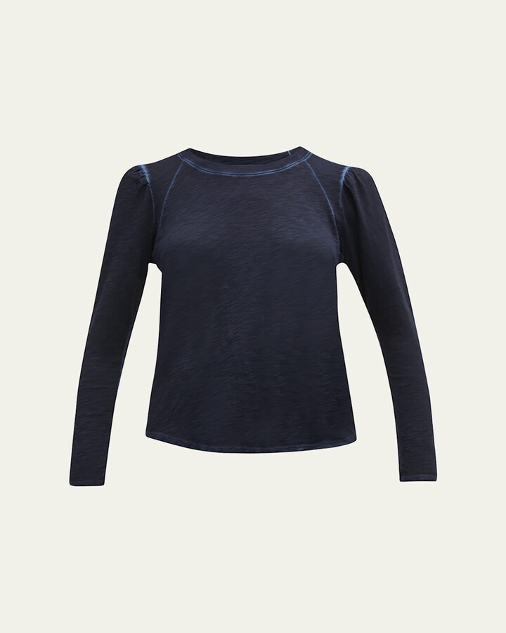 Veronica Beard Mason Long Sleeve Baseball Tee