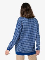 Thumbnail for your product : Plan C V-neck checked jumper