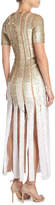 Thumbnail for your product : Oscar de la Renta Short-Sleeve Sequin Evening Gown w/ Carwash Hem