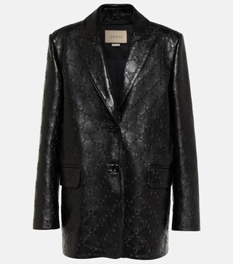 Gucci GG Supreme leather blazer