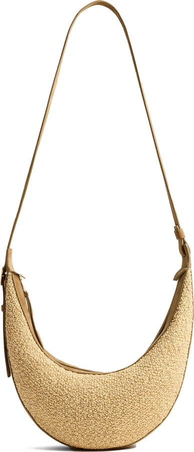 KHAITE Small Augustina Crocheted Raffia Hobo Bag