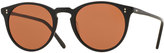 Thumbnail for your product : Oliver Peoples The Row O'Malley NYC Peaked Round Sunglasses, Black