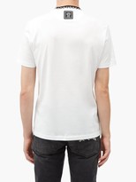 Thumbnail for your product : Versace Logo-jacquard Crew-neck Cotton T-shirt - White