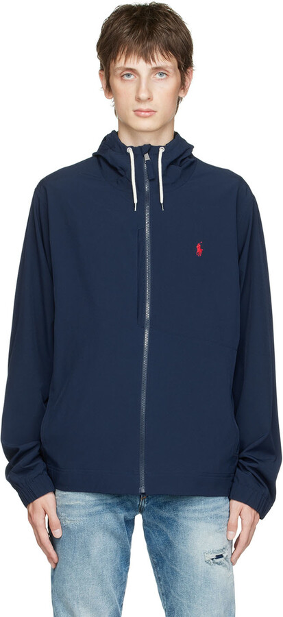 Polo Ralph Lauren Navy Packable Hooded Jacket - ShopStyle