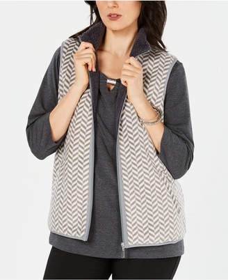 Karen Scott Chevron-Print Vest, Created for Macy's