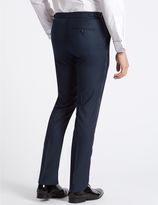 Thumbnail for your product : Marks and Spencer Navy Textured Modern Slim Fit Trousers