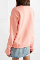 Thumbnail for your product : The Elder Statesman Printed Cotton-fleece Sweatshirt - Peach