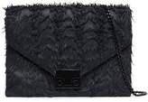 Thumbnail for your product : Loeffler Randall Feather-Trimmed Leather Shoulder Bag