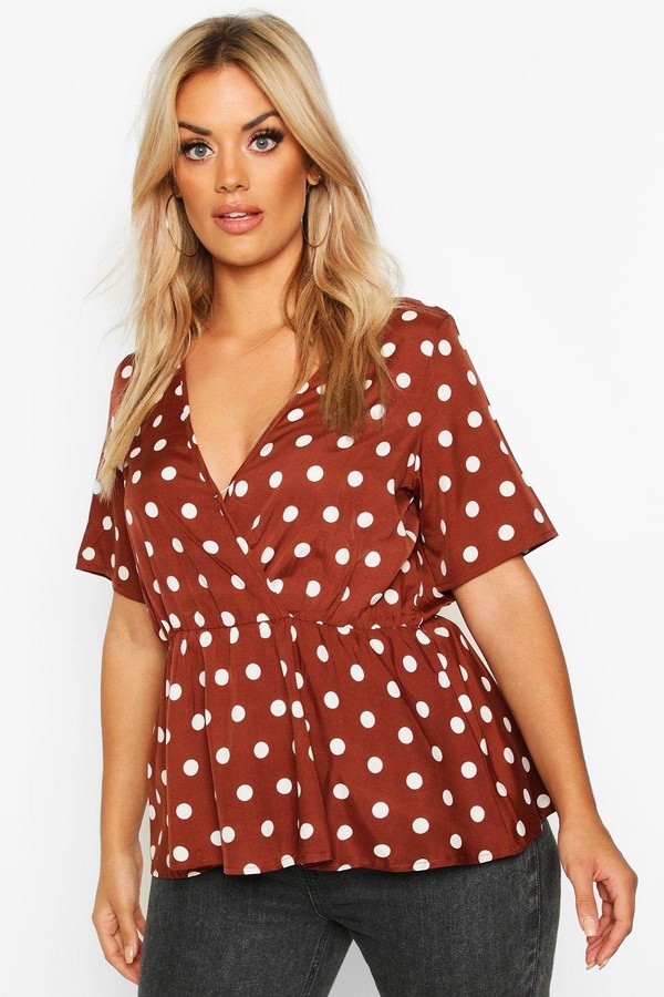 spotty peplum top