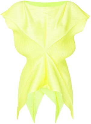 Pleats Please Issey Miyake Gathered-Detail Blouse