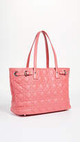 Thumbnail for your product : Christian Dior What Goes Around Comes Around Pink Coated Canvas Panarea Bag