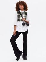 Thumbnail for your product : New Look White Check Boucle 2-In-1 Vest Jumper Shirt