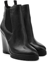 Thumbnail for your product : MICHAEL Michael Kors Textured Leather Wedge Ankle Boots