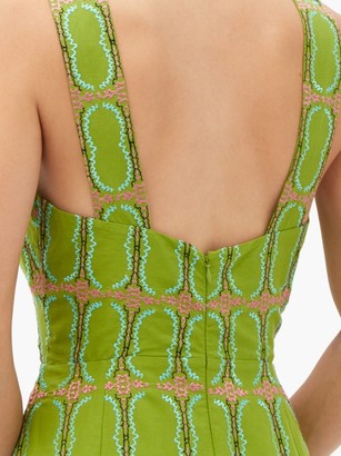 Le Sirenuse Positano Le Sirenuse, Positano - Nellie Bubble Gym-embroidered Cotton Maxi Dress - Green Multi