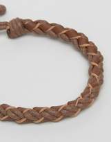 Thumbnail for your product : Jack and Jones Jacwood Leather & Woven Bracelet In Brown