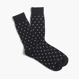 J.Crew Italian cashmere small dot socks