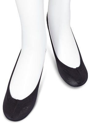 Merona Women's CoolMax Liner Socks Nude/Black 2-Pack