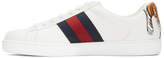 Thumbnail for your product : Gucci White Tiger Ace Sneakers