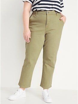 Old Navy Extra High-Waisted Sky-Hi Straight Pop-Color Workwear Jeans for  Women - ShopStyle