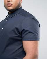 Thumbnail for your product : ASOS DESIGN PLUS Slim Shirt in Navy