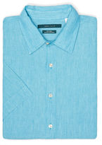 Thumbnail for your product : Perry Ellis Big and Tall Short Sleeve Linen Chambray Shirt