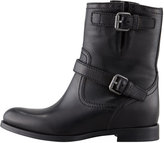 Thumbnail for your product : Prada Double-Buckle Hidden Wedge Ankle Boot, Black