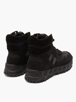 Thumbnail for your product : Versace Suede And Mesh Hiking Boots - Black