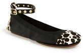 Thumbnail for your product : Yosi Samra 'Abbey' Ankle Strap Foldable Flat (Women)