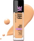 Maybelline Fit Me Dewy and Smooth Liquid Foundation, SPF 18, 230 Natural Buff, 1 fl oz