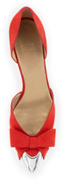 Thumbnail for your product : Stuart Weitzman Charming Suede Bow-Toe d'Orsay