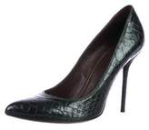 Thumbnail for your product : Gucci Embossed Pointed-Toe Pumps